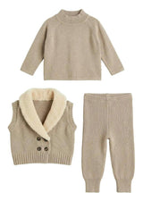 Shawl Collar Vest Set
