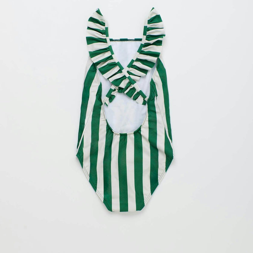 UVAS STRIPED SWIMSUIT GREEN