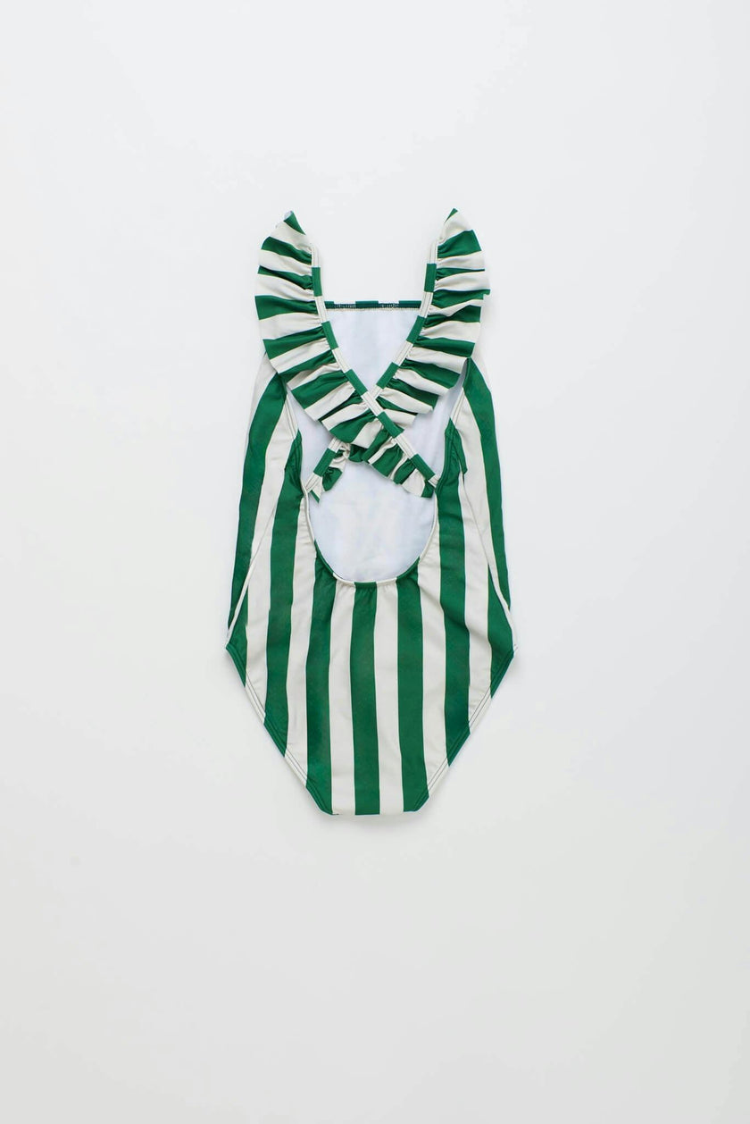 UVAS STRIPED SWIMSUIT GREEN