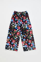 FLORECITAS VELVET SWEATPANTS BLACK