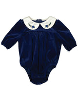 Velvet Butter Peter Pan Collar Long Sleeve Romper