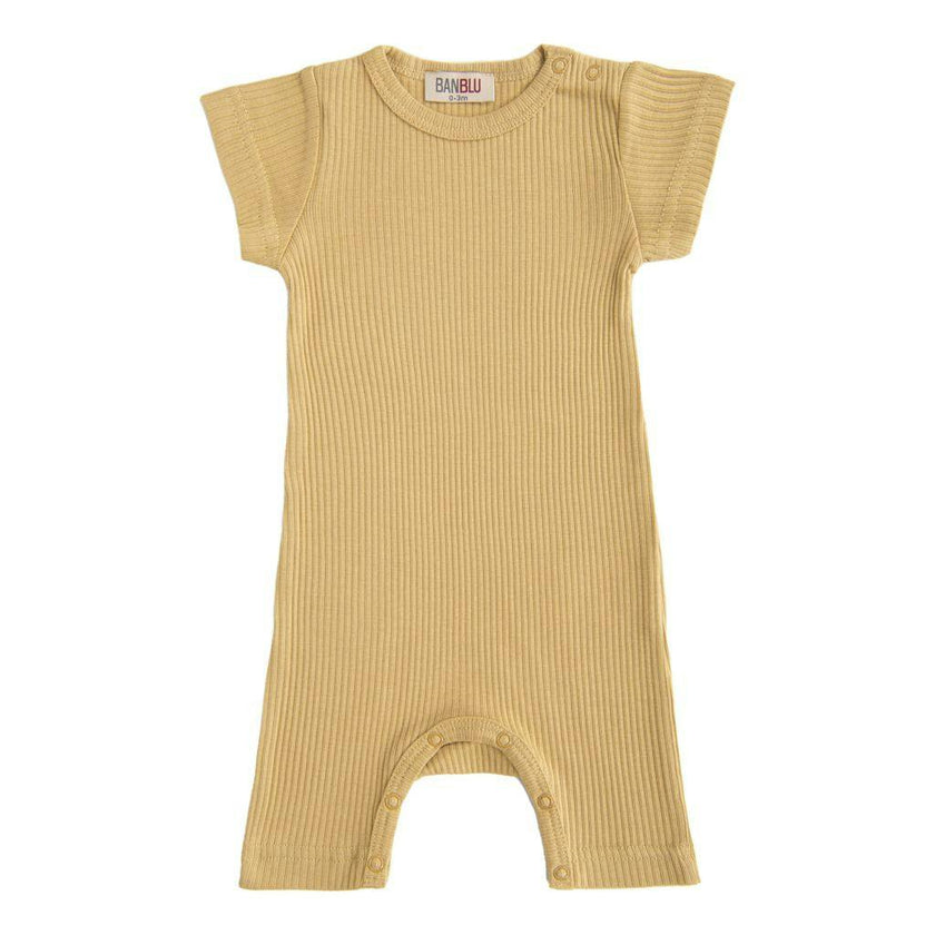 Yellow Biscotti Modal Romper