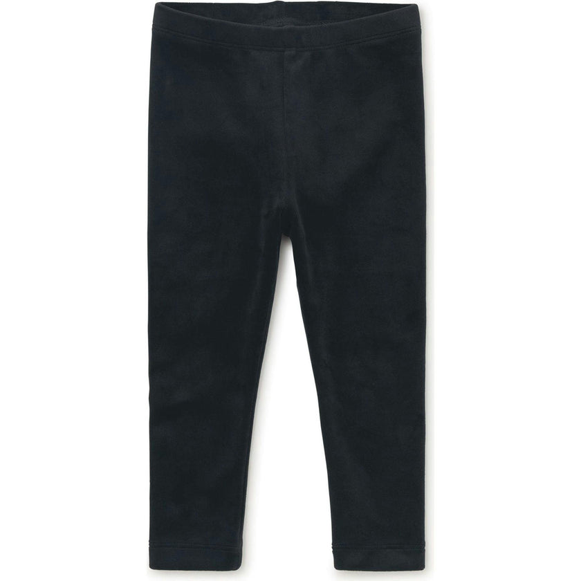 Velour Comfortable Fit Stretch Leggings, Black