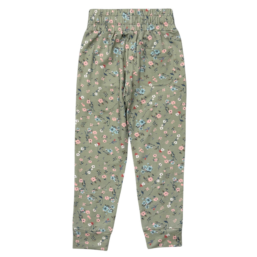 Girls Terry Jogger in Dasha Ditsy in Evergreen