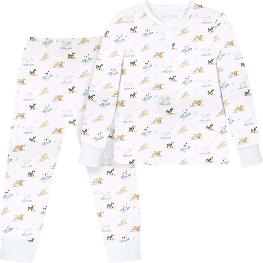Ski Pups Boy Pima Long Pajama Set