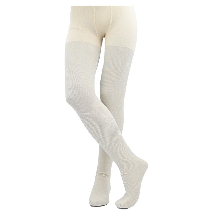 Beige Sparkled Cotton Tights
