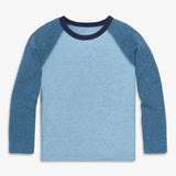 Kids heathered long sleeve baseball tee
