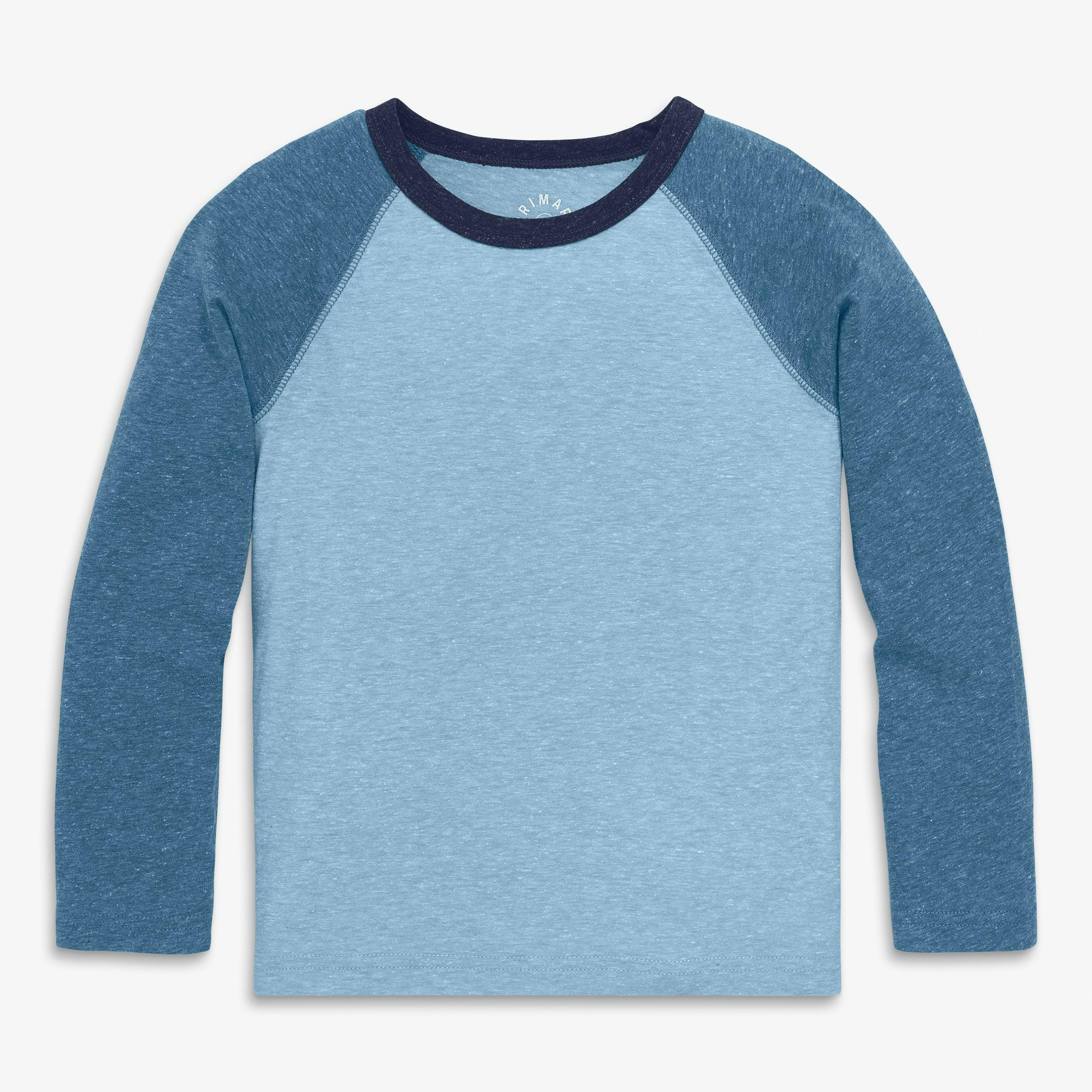 Kids heathered long sleeve baseball tee