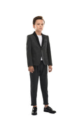 Gray Shawl Lapel Blazer