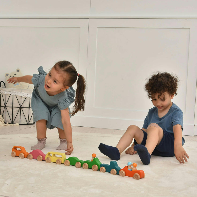 Wooden Car Toy set - 10 Piece Set