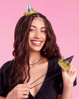 2027 NYE Mini Party Hats - 10 paper cone hats