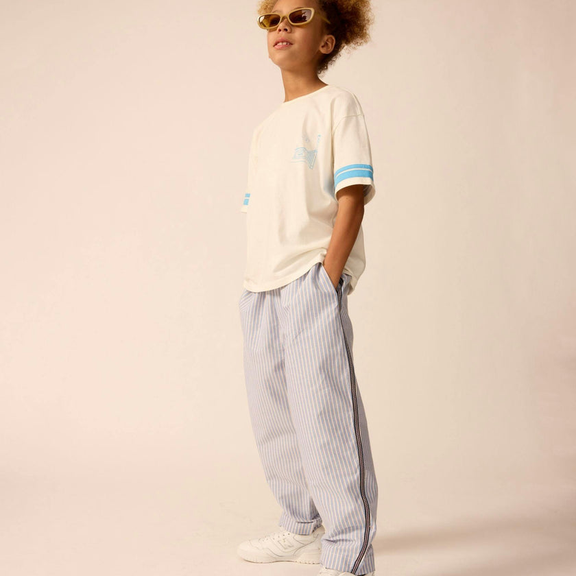 Friday Pant in Oxford Blue Stripe