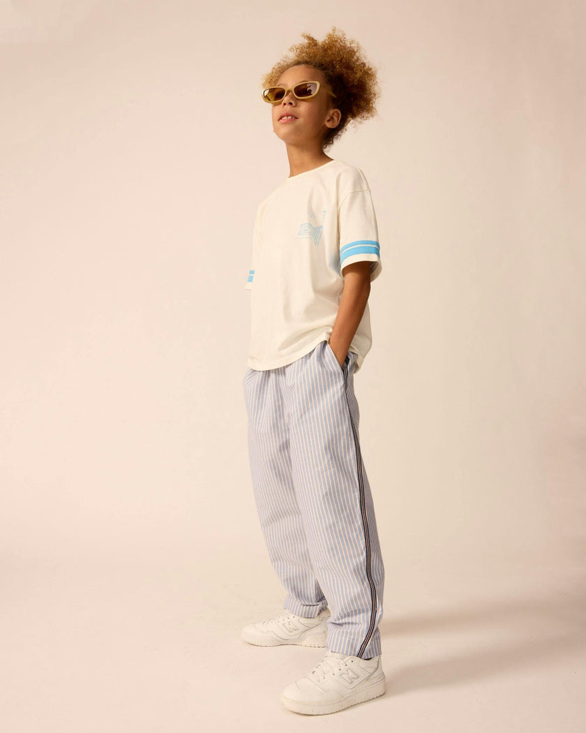 Friday Pant in Oxford Blue Stripe