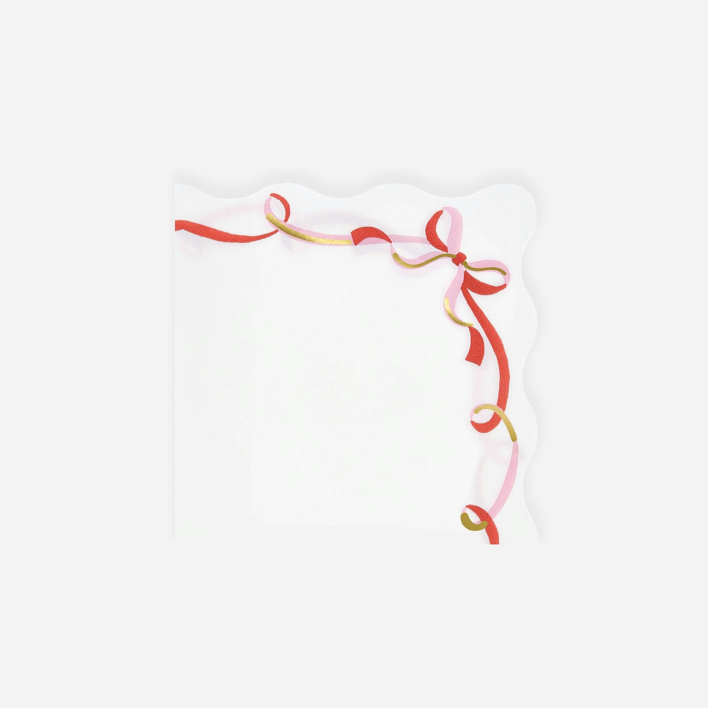 Ribbon Bow Small Napkins