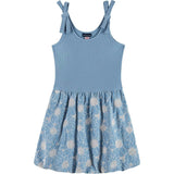 Tween Girls Rib Knit Bow Shoulder Dess | Floral Eyelet