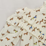 Girls Everly Dress - Dachshunds In Sweaters