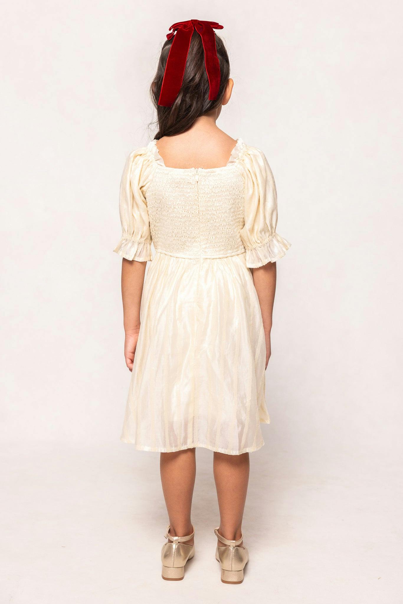 Mini Tindra Dress in Cream Sequin