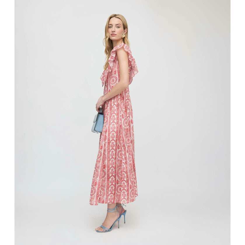 The Milani Dress - Coral Corsica Paisley