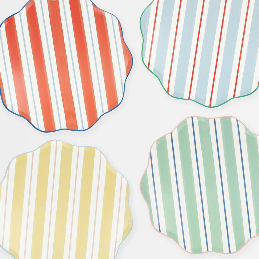 Preppy Stripe Dinner Plates