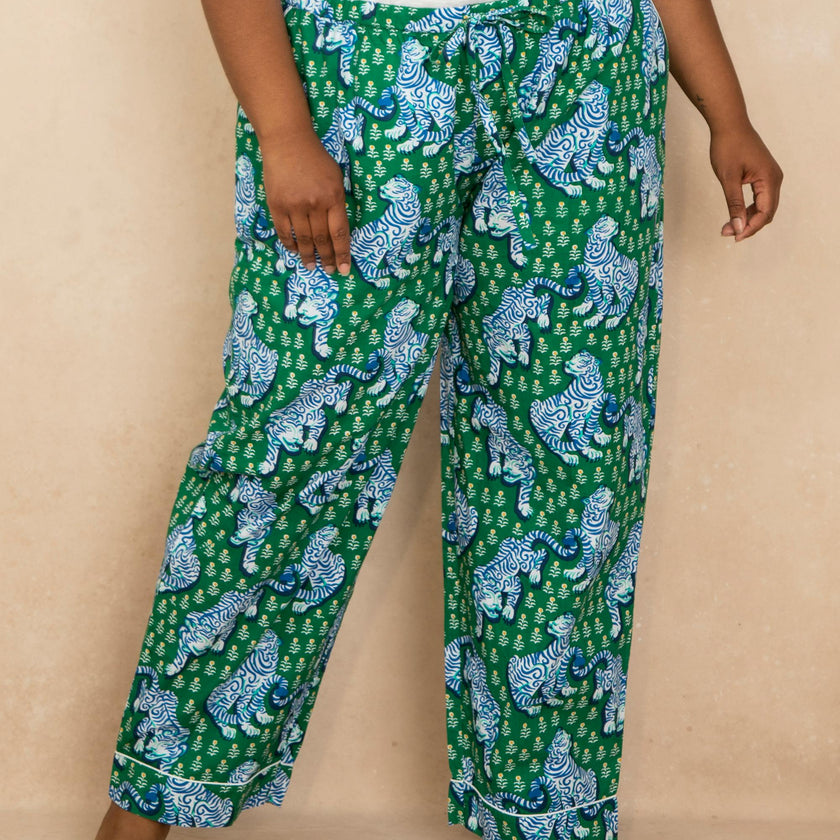 Tiger Queen - PJ Pants - Jade