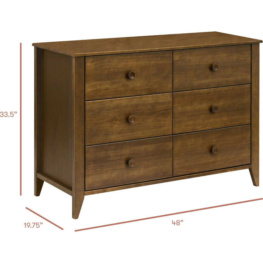 Sprout 6-Drawer Dresser (48") in Natural Walnut
