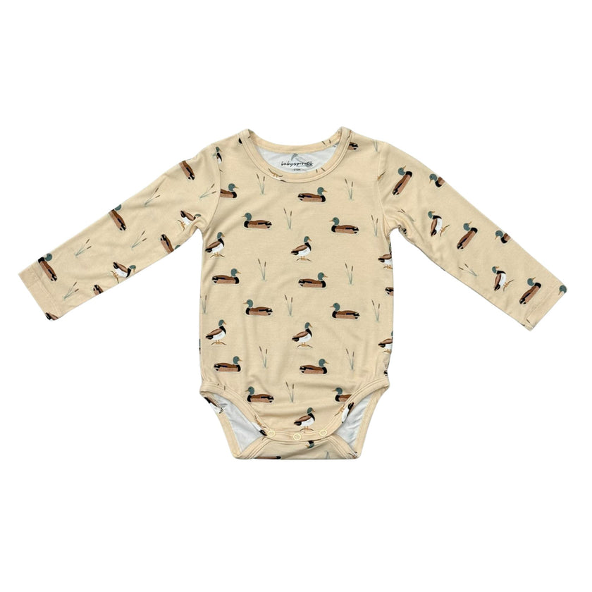 Baby Boy Long Sleeve Bodysuit in Mallard Ducks