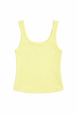 Harlow Pastel Yellow Heart Cut Out Tank