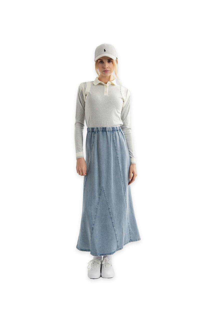 Denim Midi Skirt