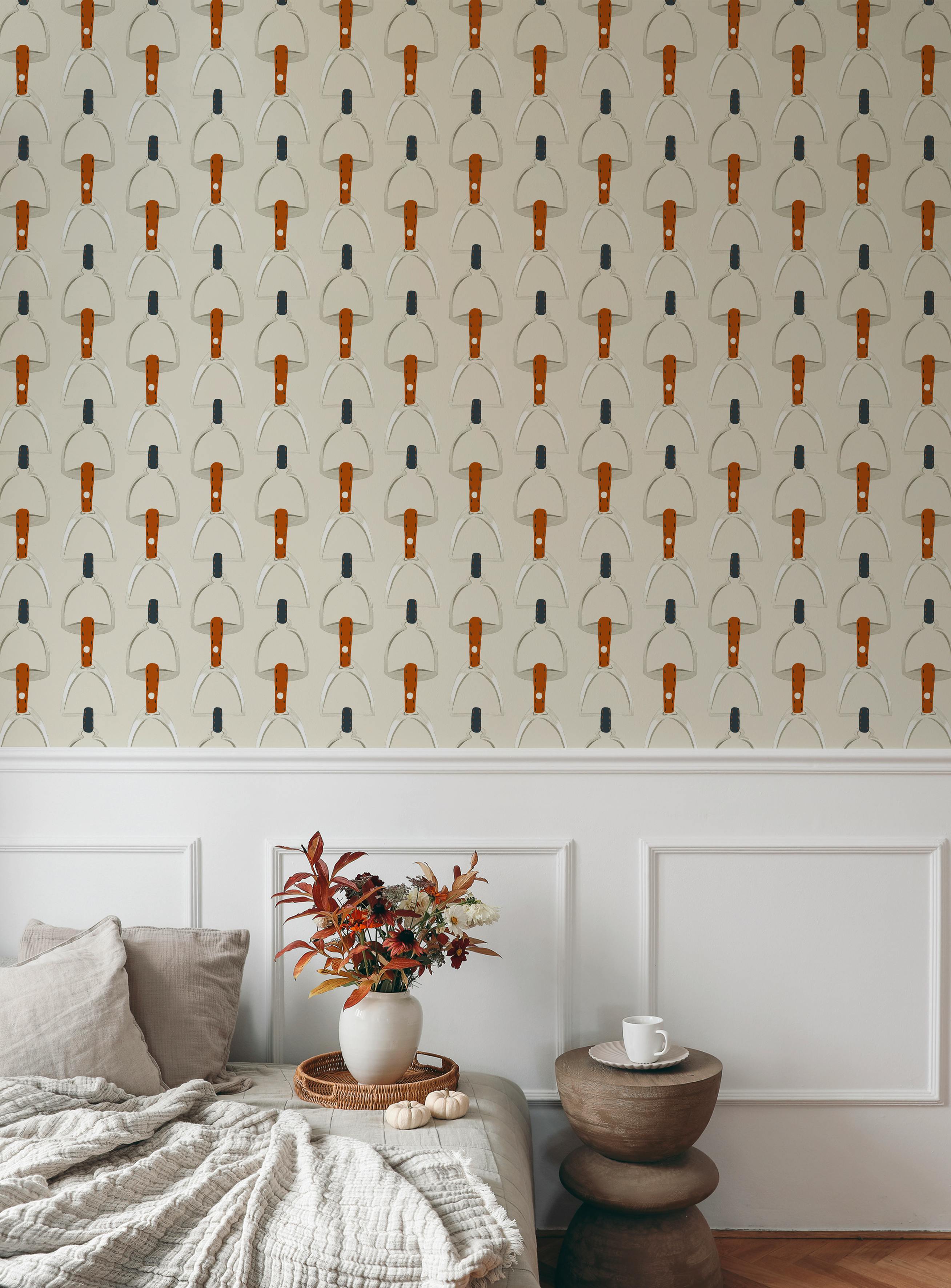 Papier peint Etriers coloris Craie