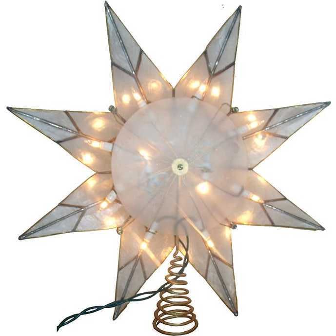 8-Point Gold Capiz Star Treetop