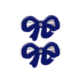 Bows Fancy Double Navy Hair Clips