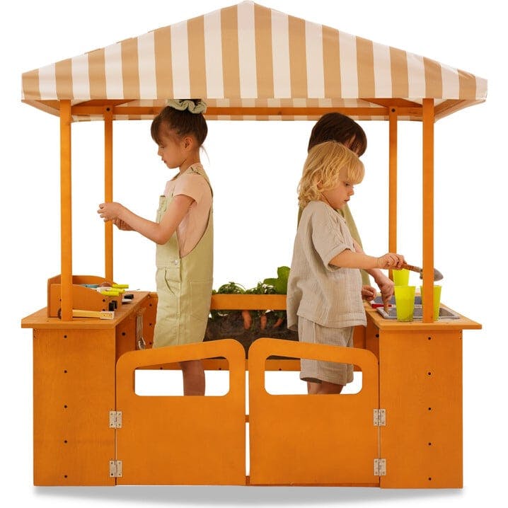 Avenlur Sumac Outdoor Wooden Play Market, Root View Planter, Mud Kitchen & Grill Station