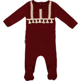 Crochet Tassel Long Sleeve Footie