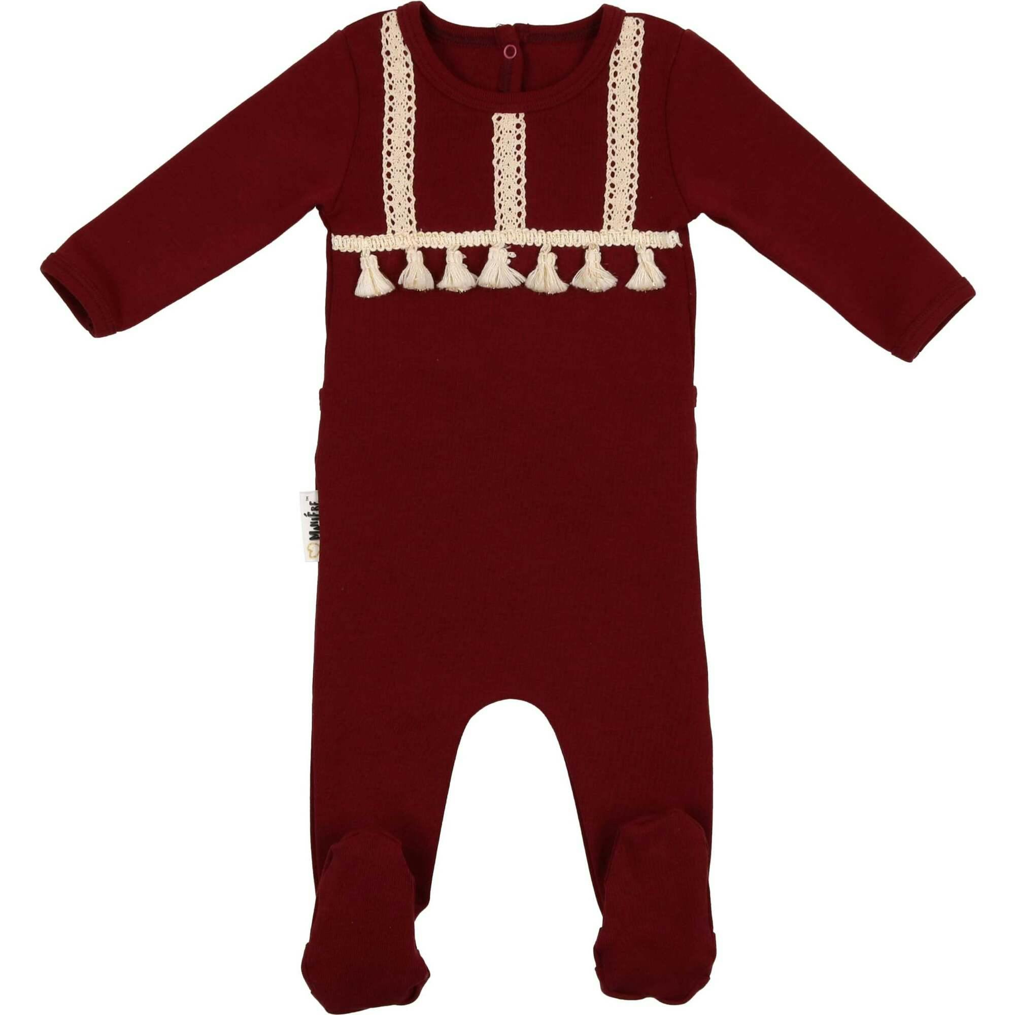 Crochet Tassel Long Sleeve Footie