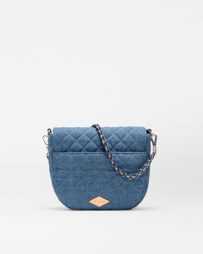 True Blue Denim Crosby Lock Saddle Crossbody