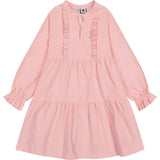Isabelle Corduroy Ruffle Round Neck Elastic Cuff 2-Tiered Dress