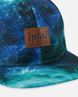 Cap Blue Wave Print