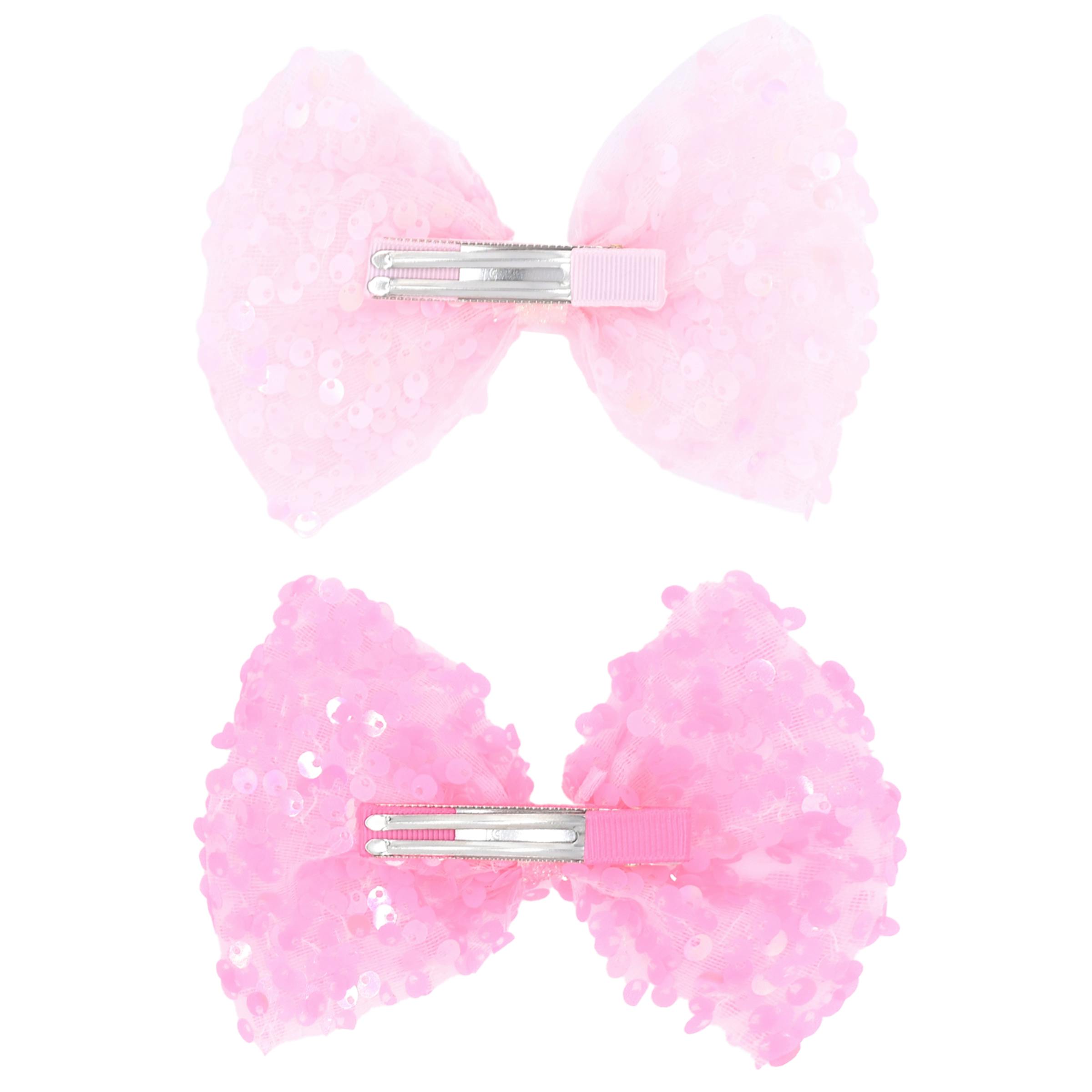 Sequin Bow Hairclip Set