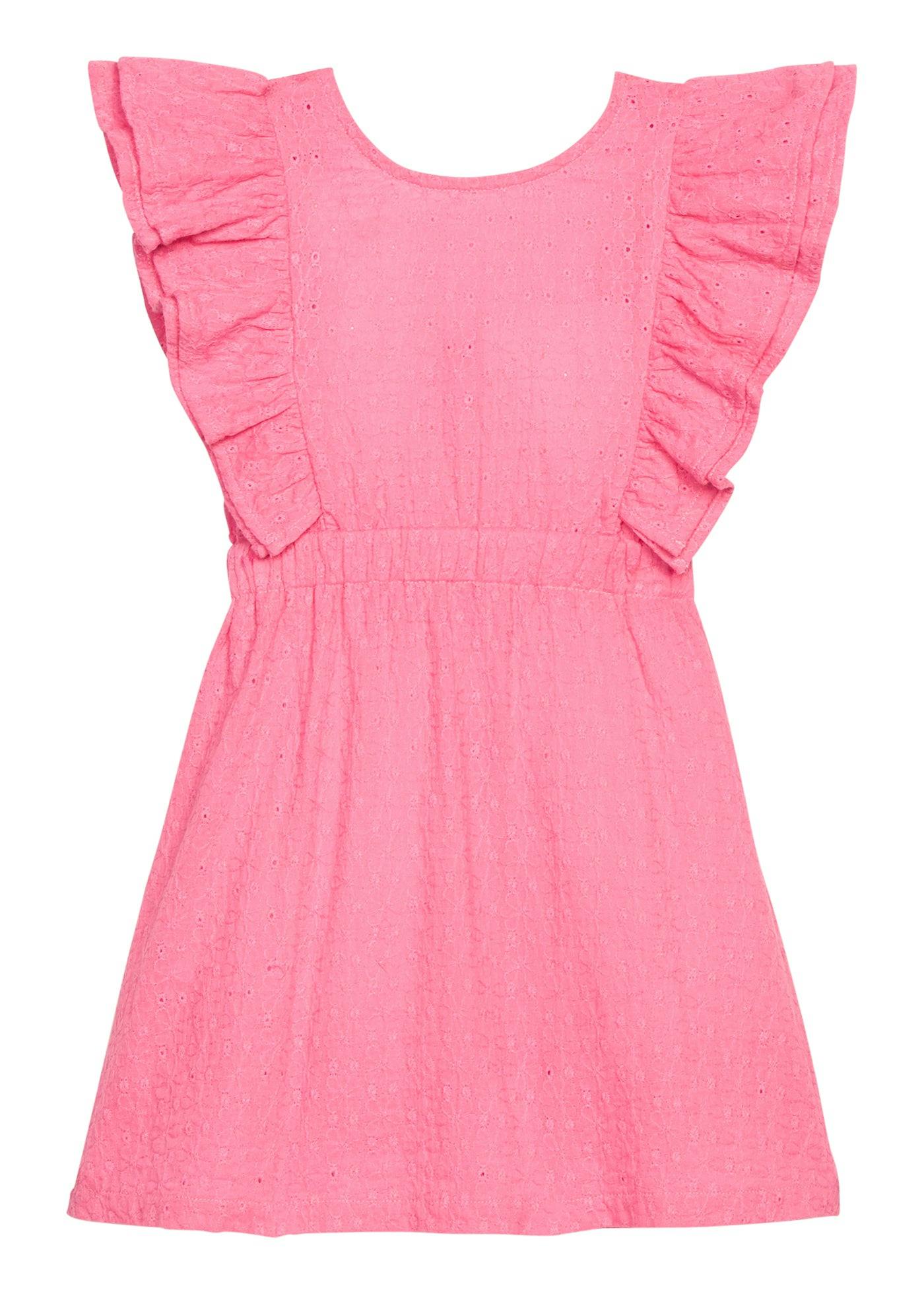 Sadie Dress - Taffy Pink Embroidery