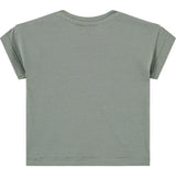 Crew Neck Micro-Stripe Enlarged Side Pocket T-Shirt