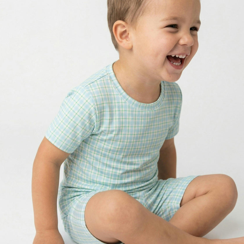 Bluegrass Picnic Short Sleeve & Shorts Bamboo Toddler Pajama Set
