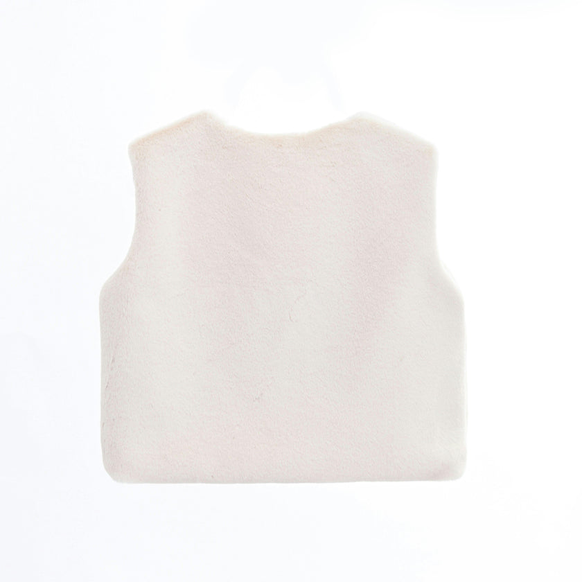 Ivory Plush Fur Vest