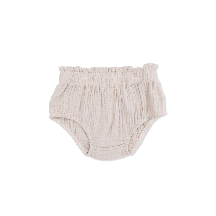 Solid Muslin French Oak - Babydoll Top with Mod Bloomer