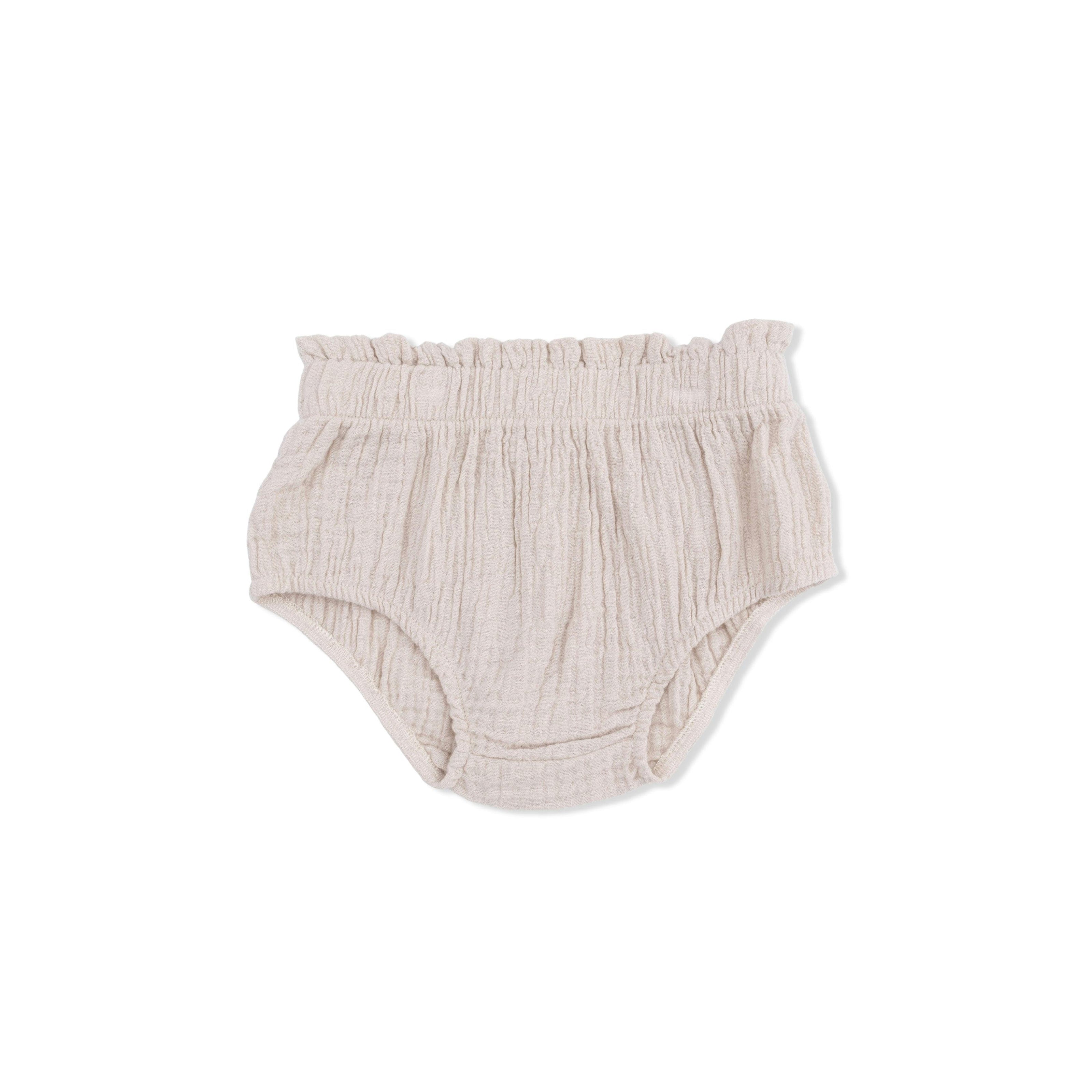Solid Muslin French Oak - Babydoll Top with Mod Bloomer