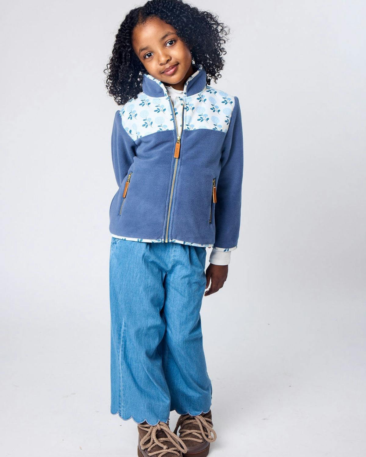 Kids Hydrangea Fleece Jacket