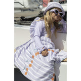Lavander cherry large beach towel