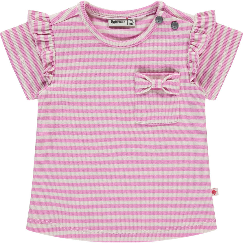 Ruffle Accent Short Sleeve Top