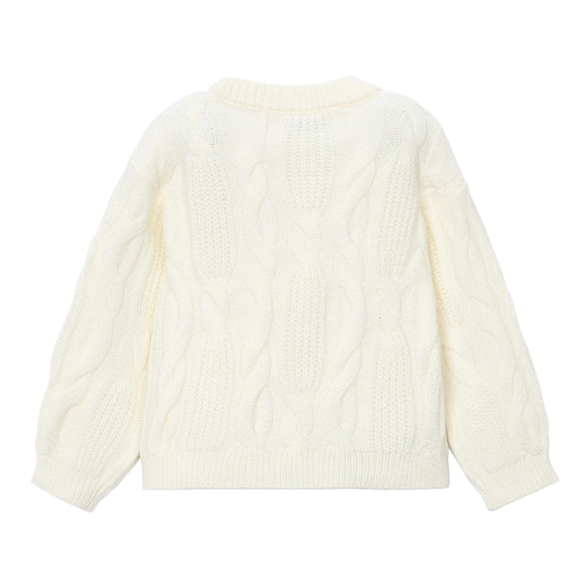 Cream Cable Knit Sweater