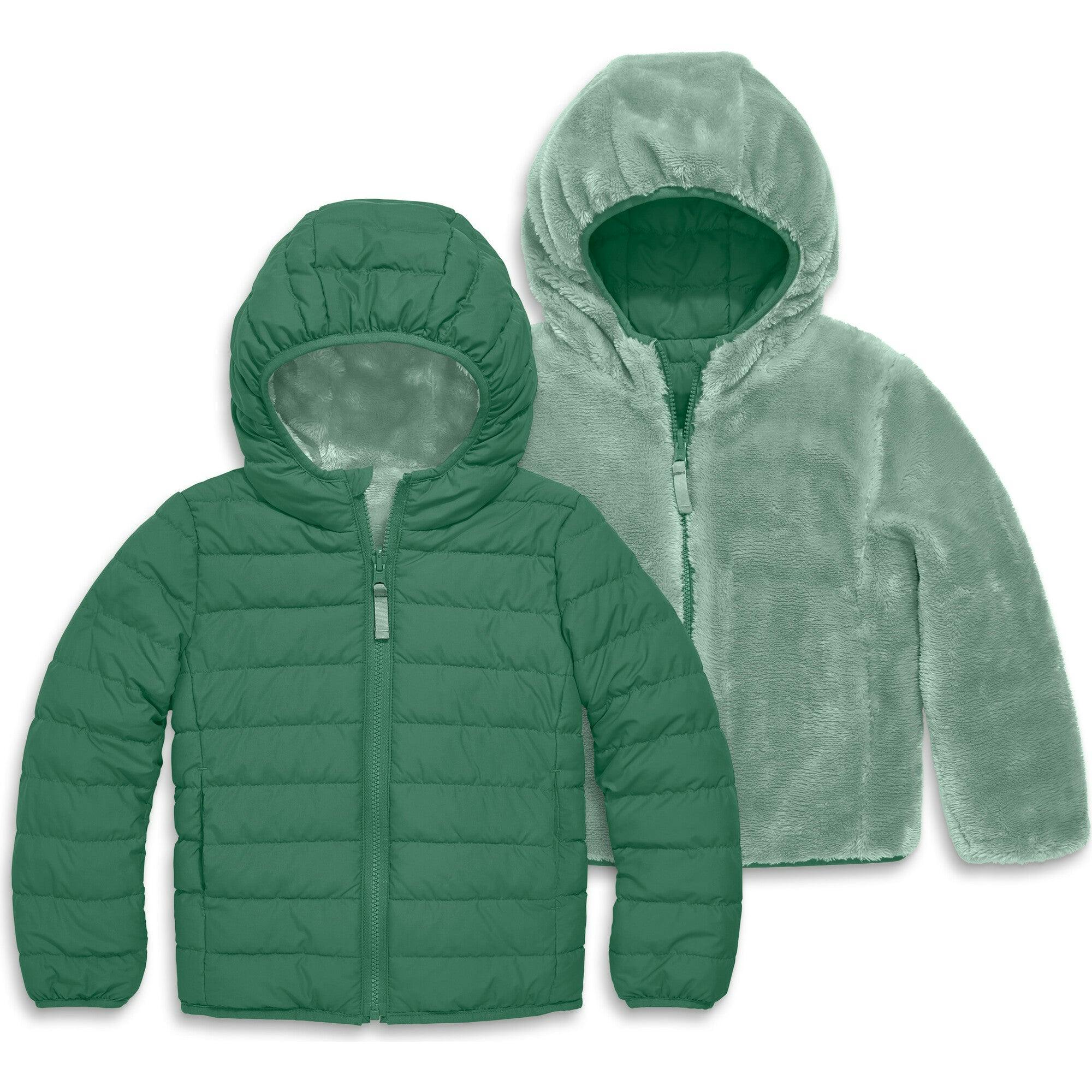 Kids reversible fleece puffer jacket