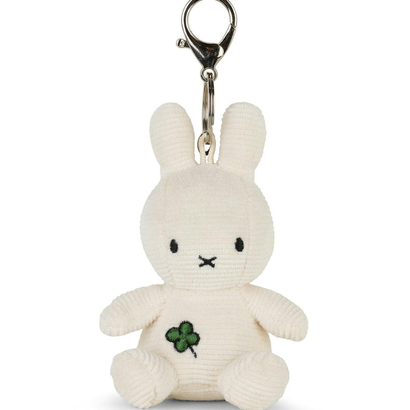 Keychain Four Leaf Clover Offwhite 4"